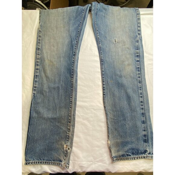 American Eagle Outfitters AEO Distressed Blue Denim Straight Jeans Men's size 29 - Picture 5 of 15